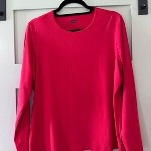 Lands' End Watermelon Red Long Sleeve Top